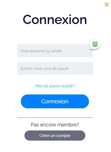 Connexion des membres du CELSIUS CASINO