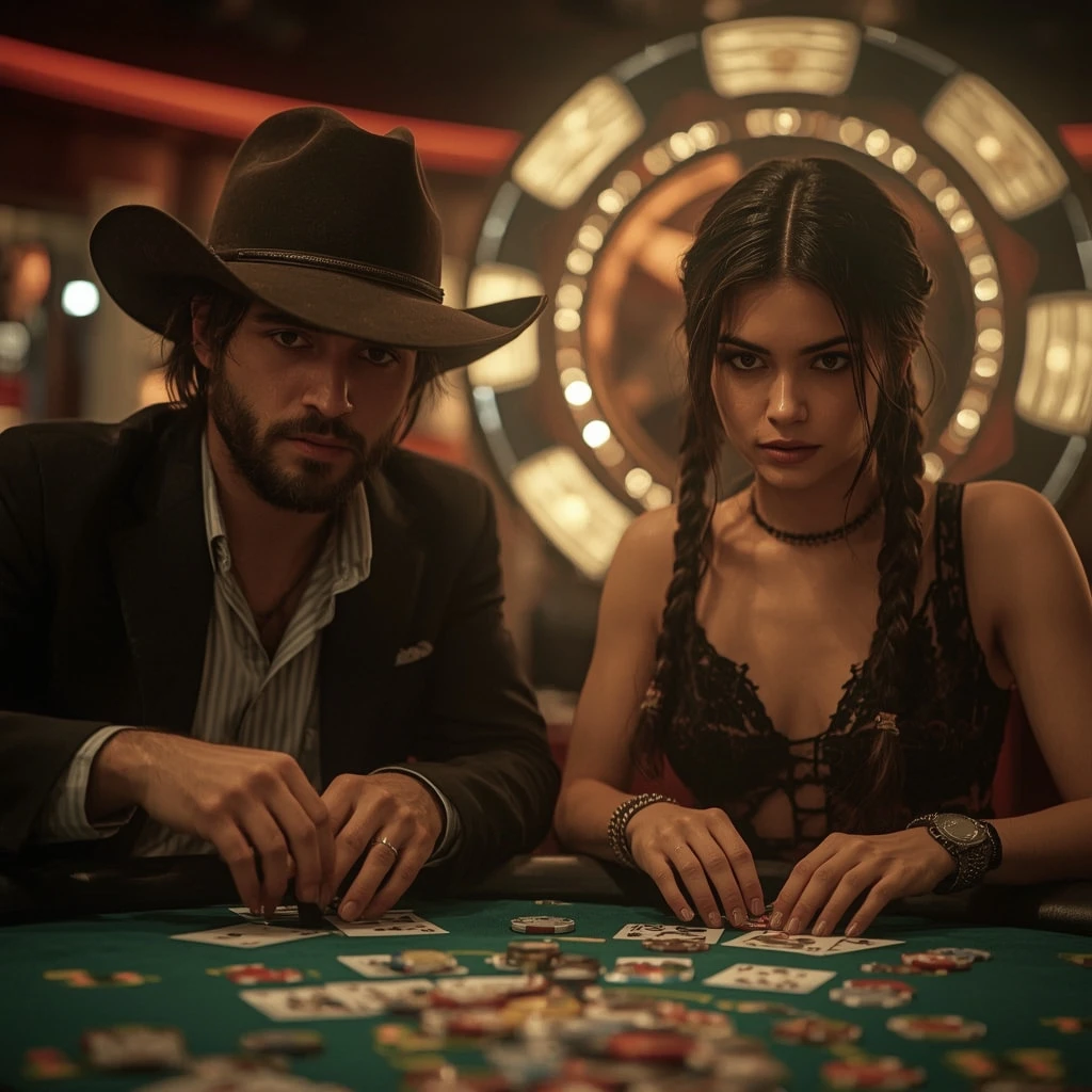 photo de deux personnes jouant au poker CELSIUS CASINO